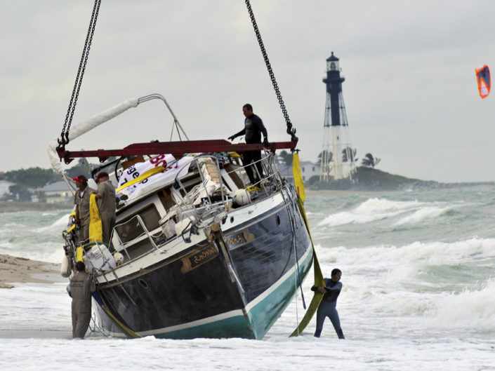 On the Scene Beached Sailboat